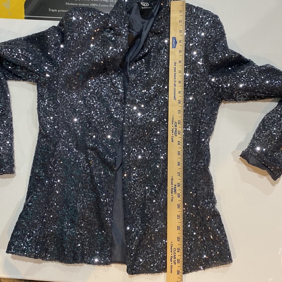 Bobeau Gray Sequin Jacket Size L - Picture 9 of 9